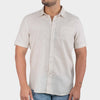 Camisa casual manga corta  con bolsillo para hombre